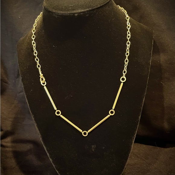 Jewelry - Yellow Gold Bar and Chain Necklace